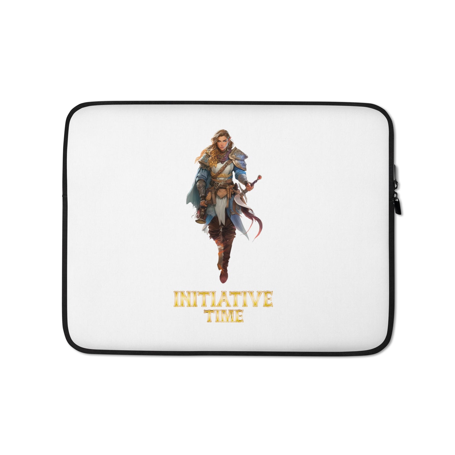 Initiative Time Elf Rogue Laptop Sleeve - DnD RPG Merchandise - Backspindle Games