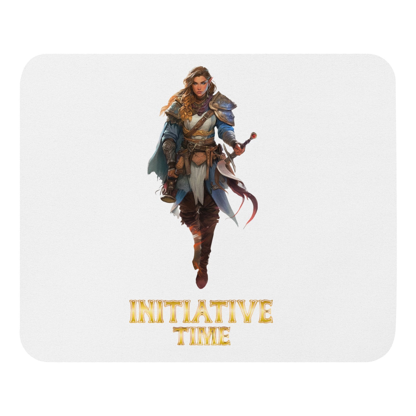 Initiative Time Elf Rogue Mouse Pad - DnD RPG Merchandise - Backspindle Games
