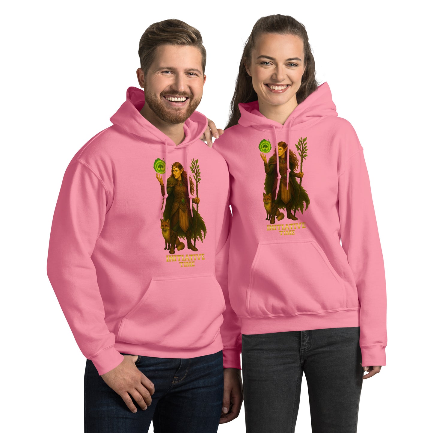 Initiative Time Elf Druid Hoodie - DnD RPG Merchandise - Backspindle Games