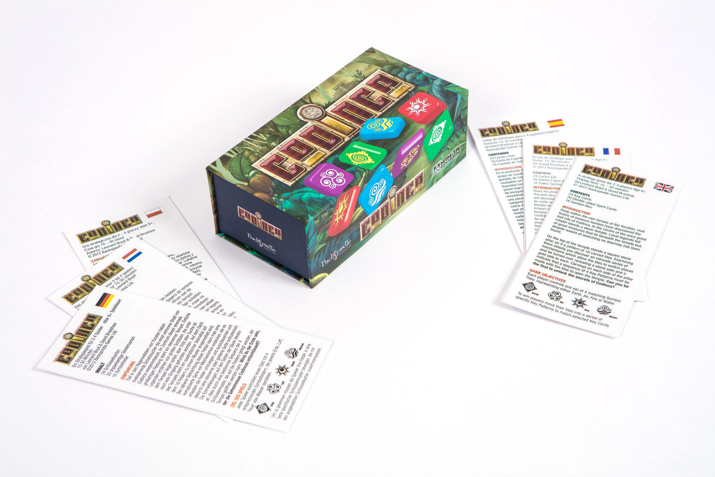 Codinca game with rules in six languages 