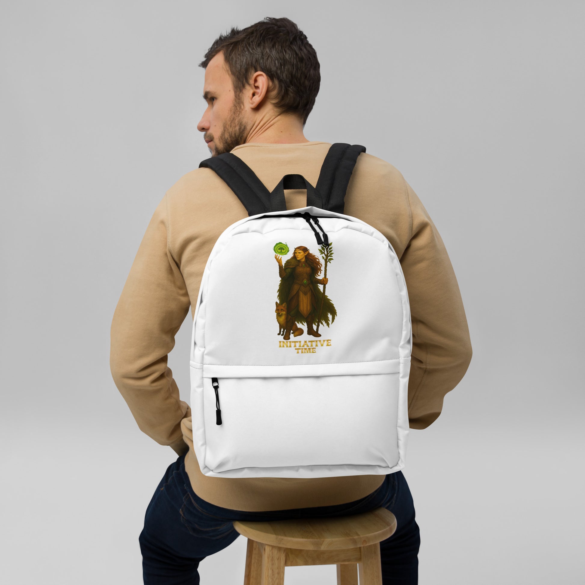 Initiative Time Elf Druid Backpack - DnD RPG Merchandise - Backspindle Games