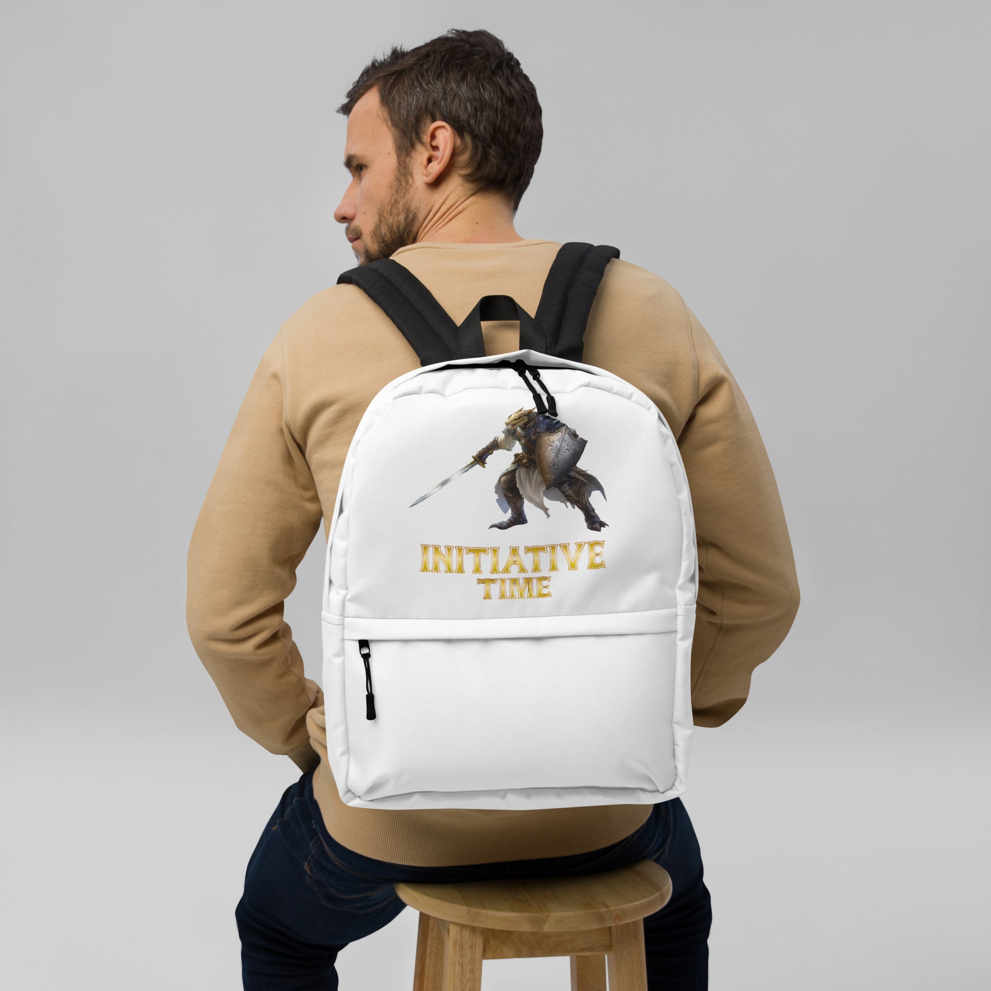 Initiative Time Dragonborn Paladin Backpack - DnD RPG Merchandise - Backspindle Games