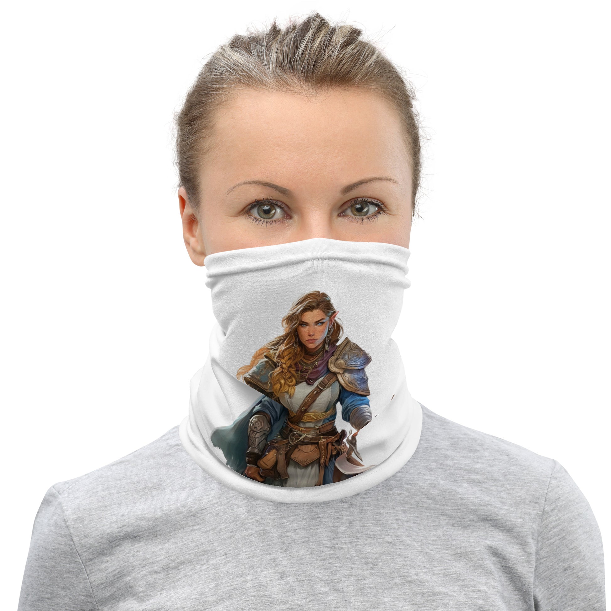 Initiative Time Elf Rogue Neck Gaiter - DnD RPG Merchandise - Backspindle Games