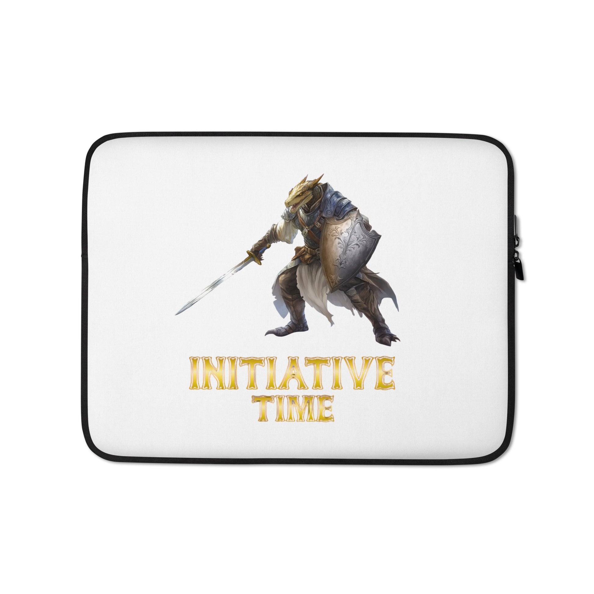 Initiative Time Dragonborn Paladin Laptop Sleeve - DnD RPG Merchandise - Backspindle Games