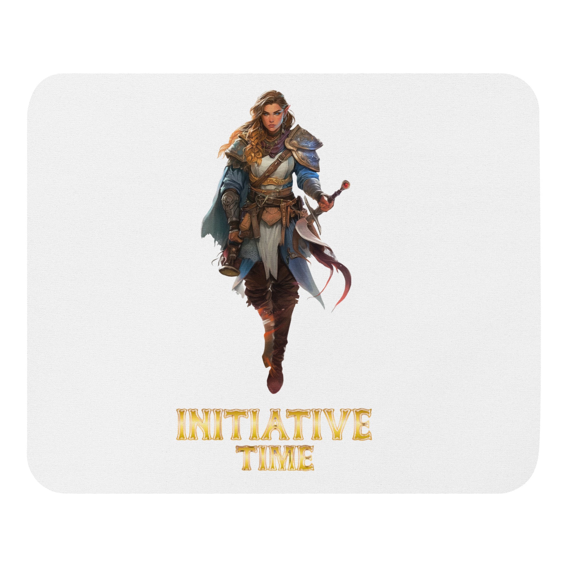 Initiative Time Elf Rogue Mouse Pad - DnD RPG Merchandise - Backspindle Games