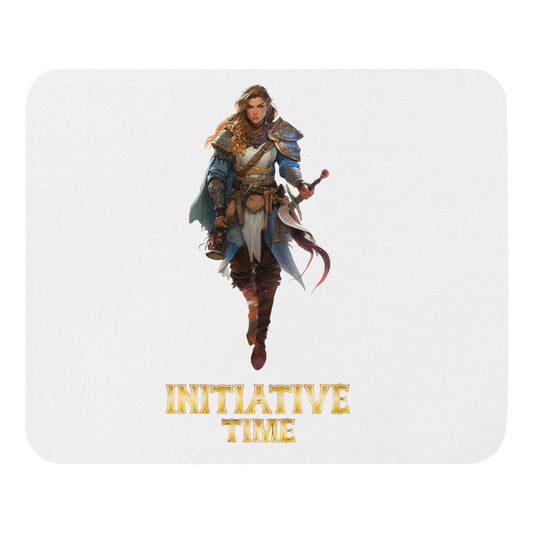 Initiative Time Elf Rogue Mouse Pad - DnD RPG Merchandise - Backspindle Games