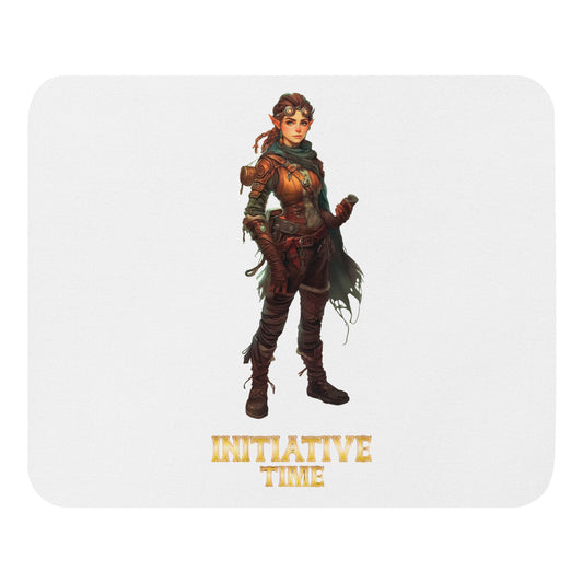 Initiative Time Gnome Artificer Mouse Pad - DnD RPG Merchandise - Backspindle Games