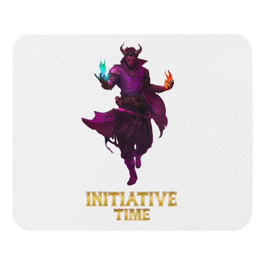 Initiative Time Human Tiefling Mouse Pad - DnD RPG Merchandise - Backspindle Games
