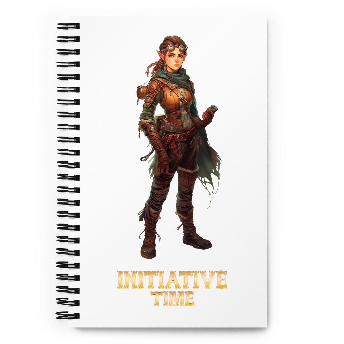 Initiative Time Gnome Artificer Spiral Notebook - DnD RPG Merchandise - Backspindle Games