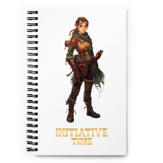 Initiative Time Gnome Artificer Spiral Notebook - DnD RPG Merchandise - Backspindle Games