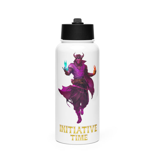 Initiative Time Human Tiefling Water Bottle - DnD RPG Merchandise - Backspindle Games