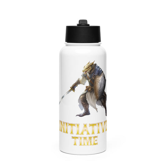 Initiative Time Dragonborn Paladin Water Bottle - DnD RPG Merchandise - Backspindle Games