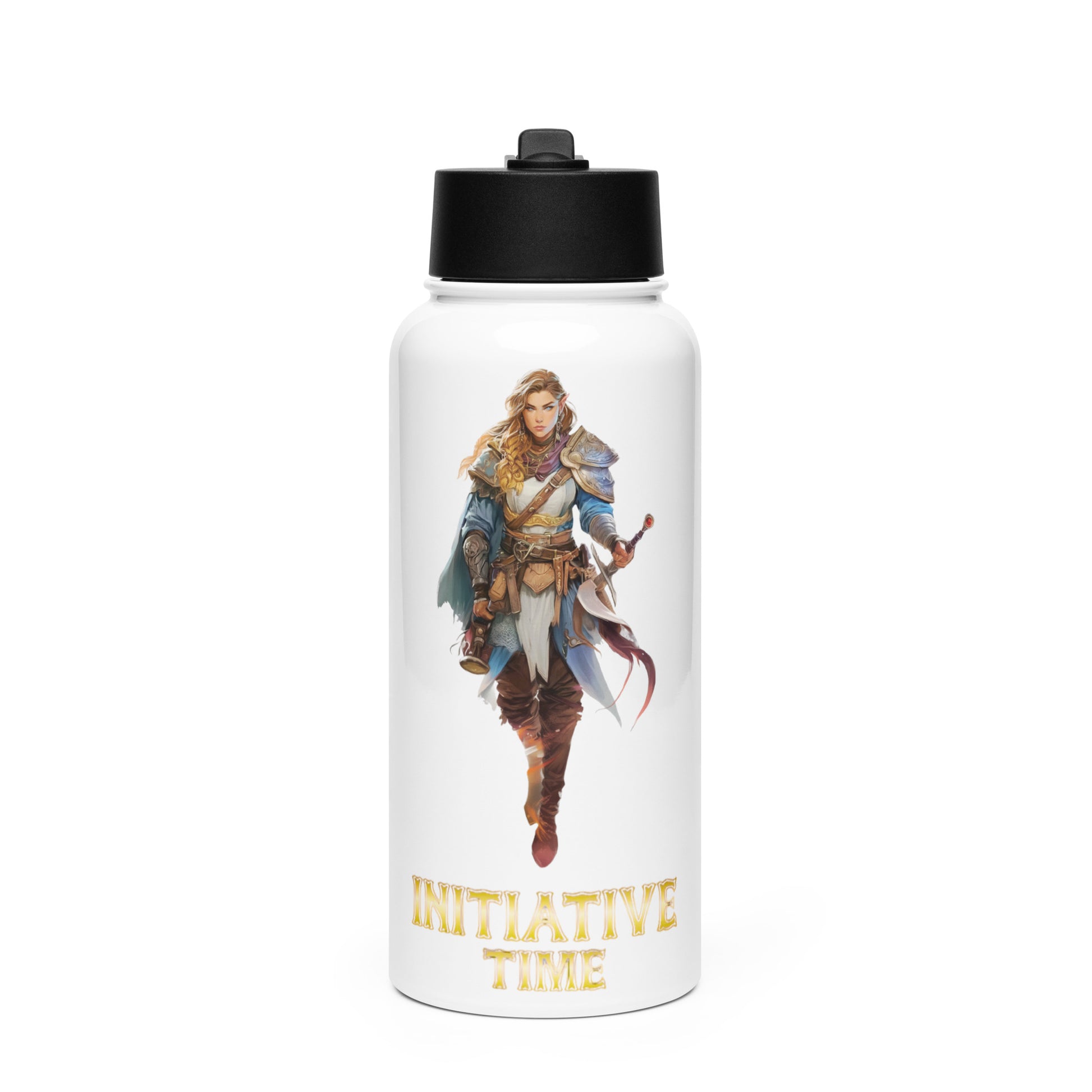 Initiative Time Elf Rogue Water Bottle - DnD RPG Merchandise - Backspindle Games