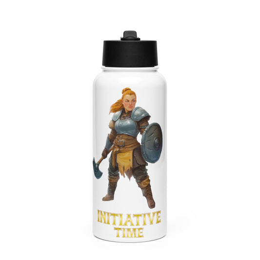 Initiative Time Dwarf Cleric Water Bottle - DnD RPG Merchandise - Backspindle Games