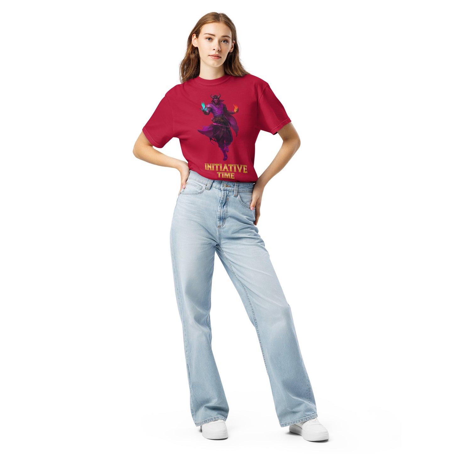 Initiative Time Human Tiefling Unisex Garment-Dyed T-Shirt - DnD RPG Merchandise - Backspindle Games