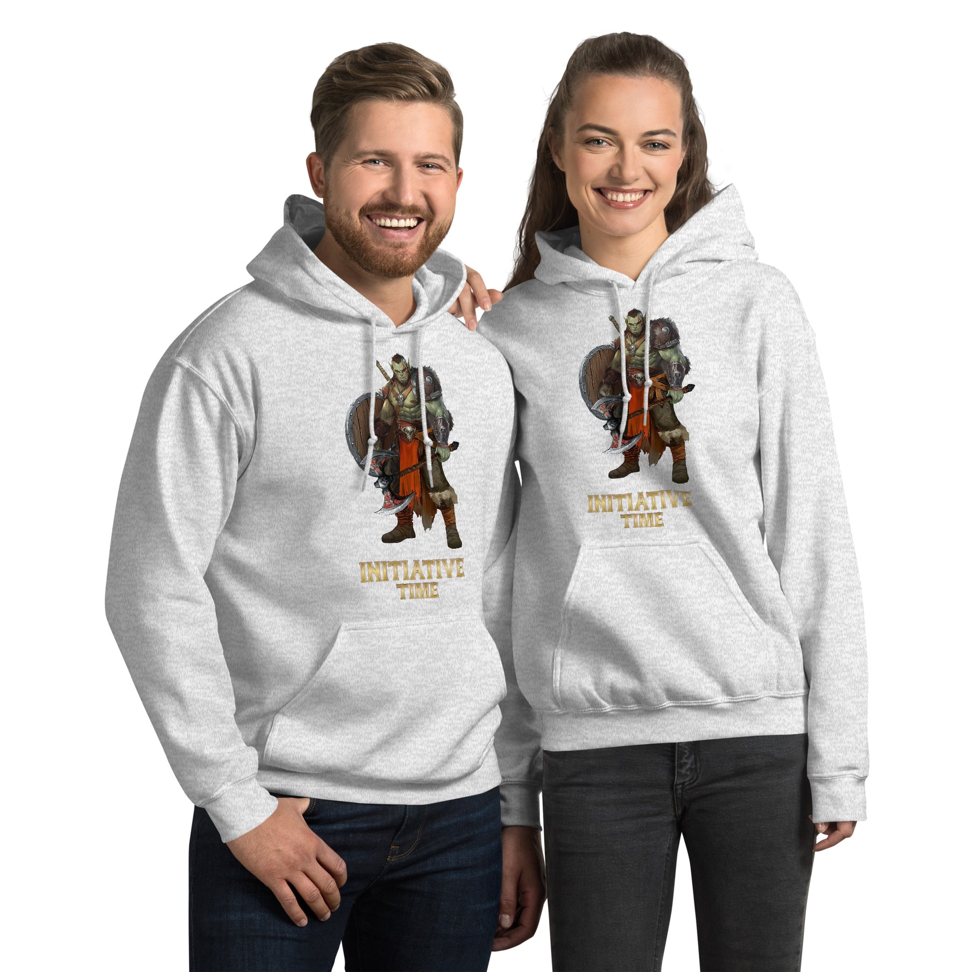 Initiative Time Orc Barbarian Hoodie - DnD RPG Merchandise - Backspindle Games