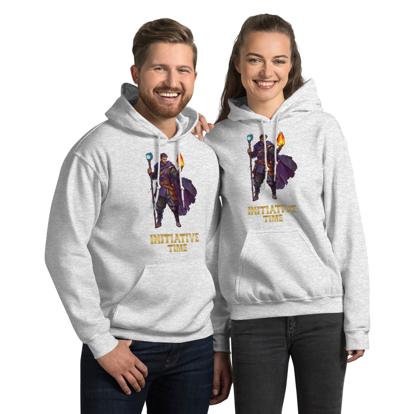 Initiative Time Human Sorcerer Hoodie - DnD RPG Merchandise - Backspindle Games
