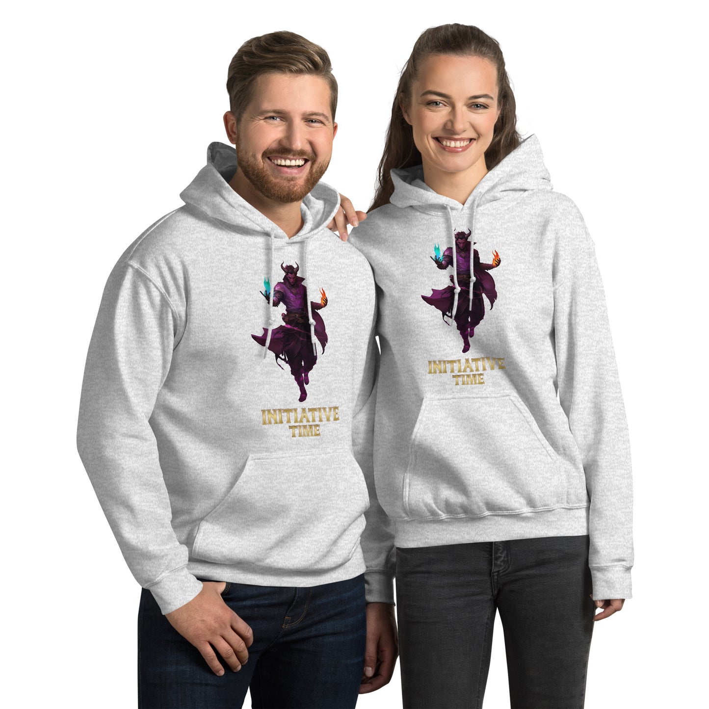 Initiative Time Human Tiefling Hoodie - DnD RPG Merchandise - Backspindle Games