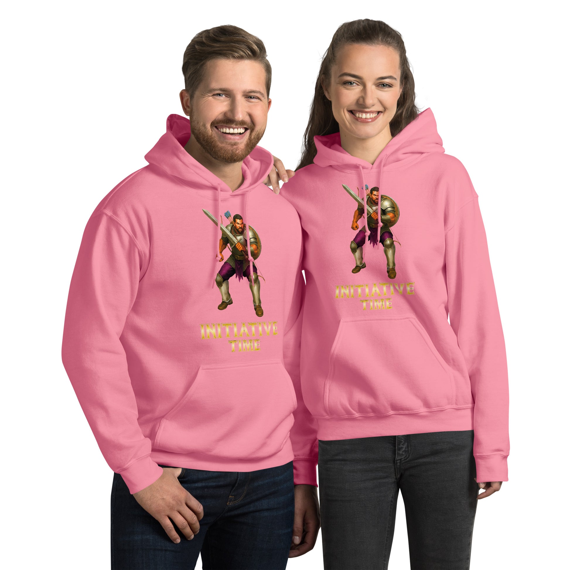 Initiative Time Human Fighter Hoodie - DnD RPG Merchandise - Backspindle Games