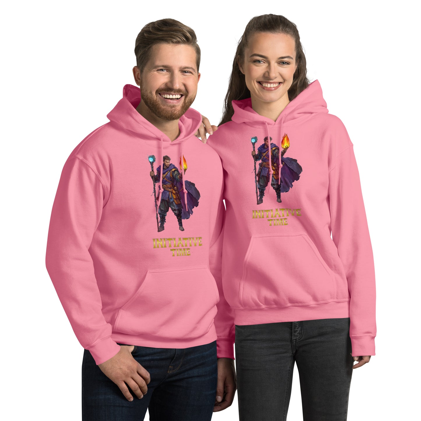 Initiative Time Human Sorcerer Hoodie - DnD RPG Merchandise - Backspindle Games