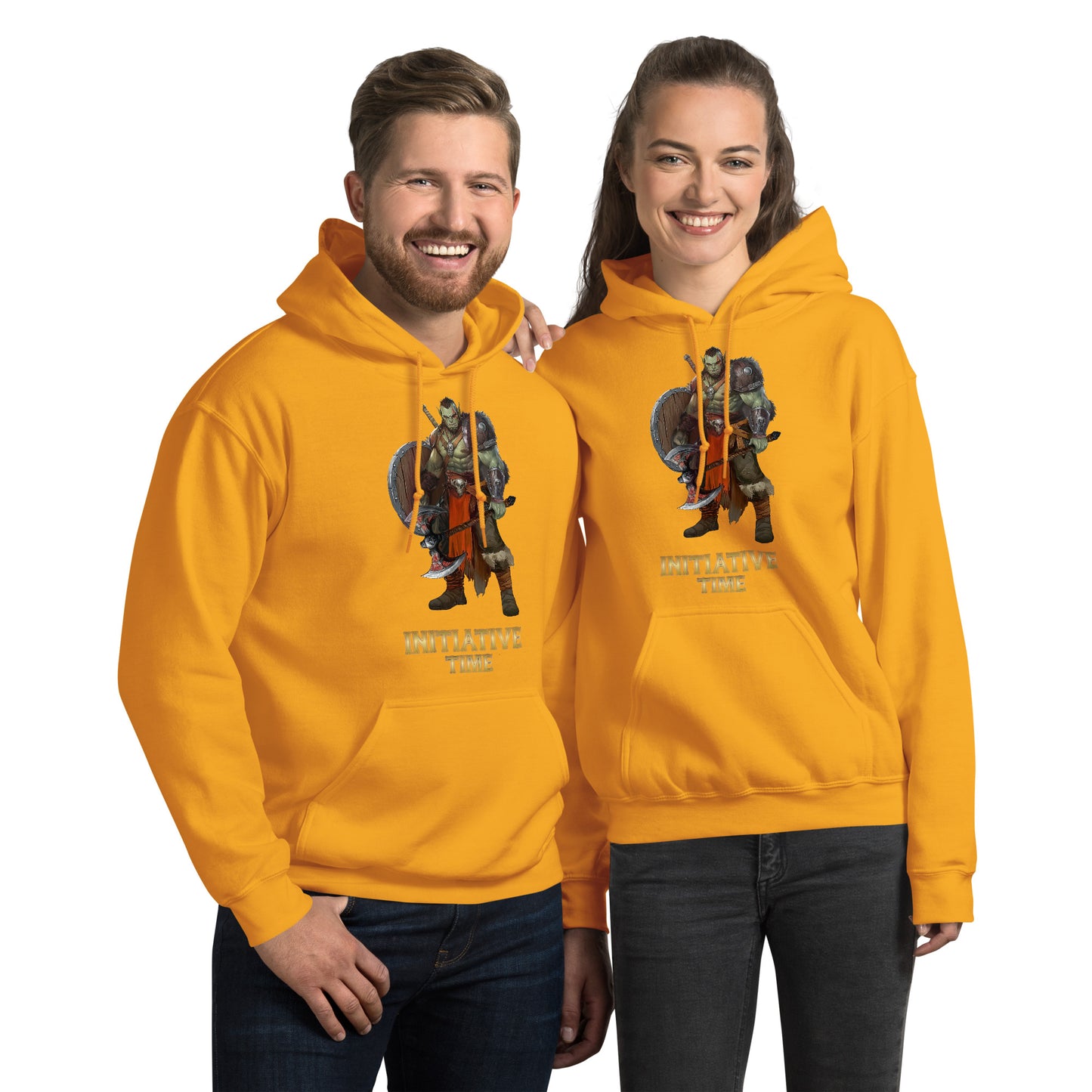 Initiative Time Orc Barbarian Hoodie - DnD RPG Merchandise - Backspindle Games