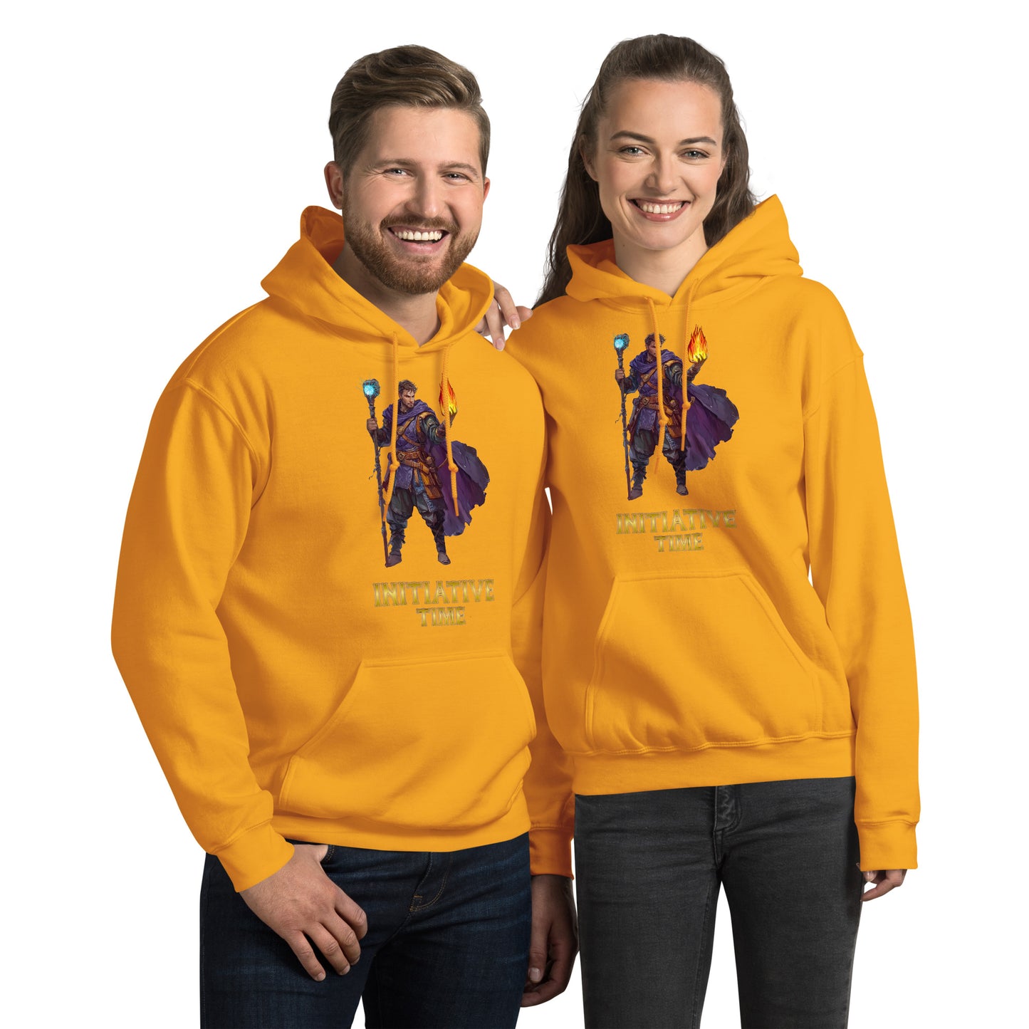 Initiative Time Human Sorcerer Hoodie - DnD RPG Merchandise - Backspindle Games