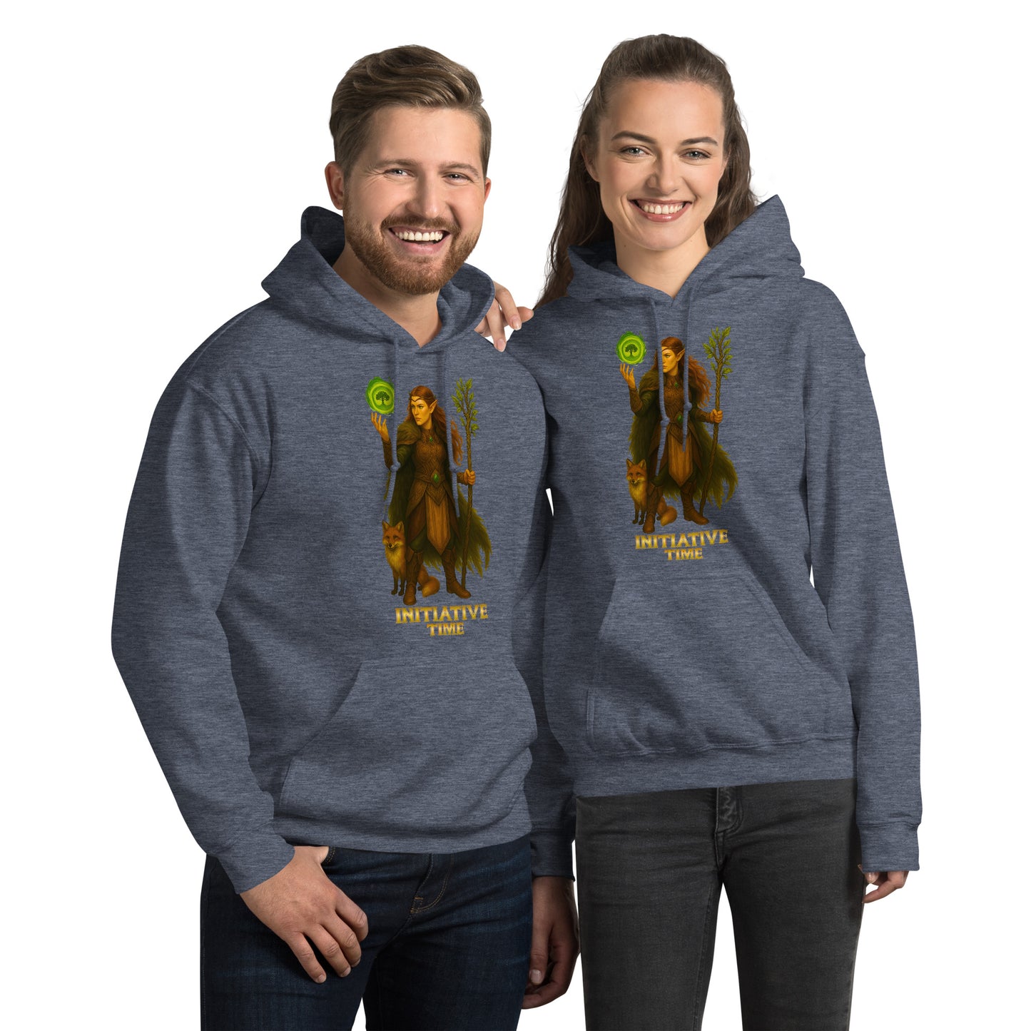 Initiative Time Elf Druid Hoodie - DnD RPG Merchandise - Backspindle Games