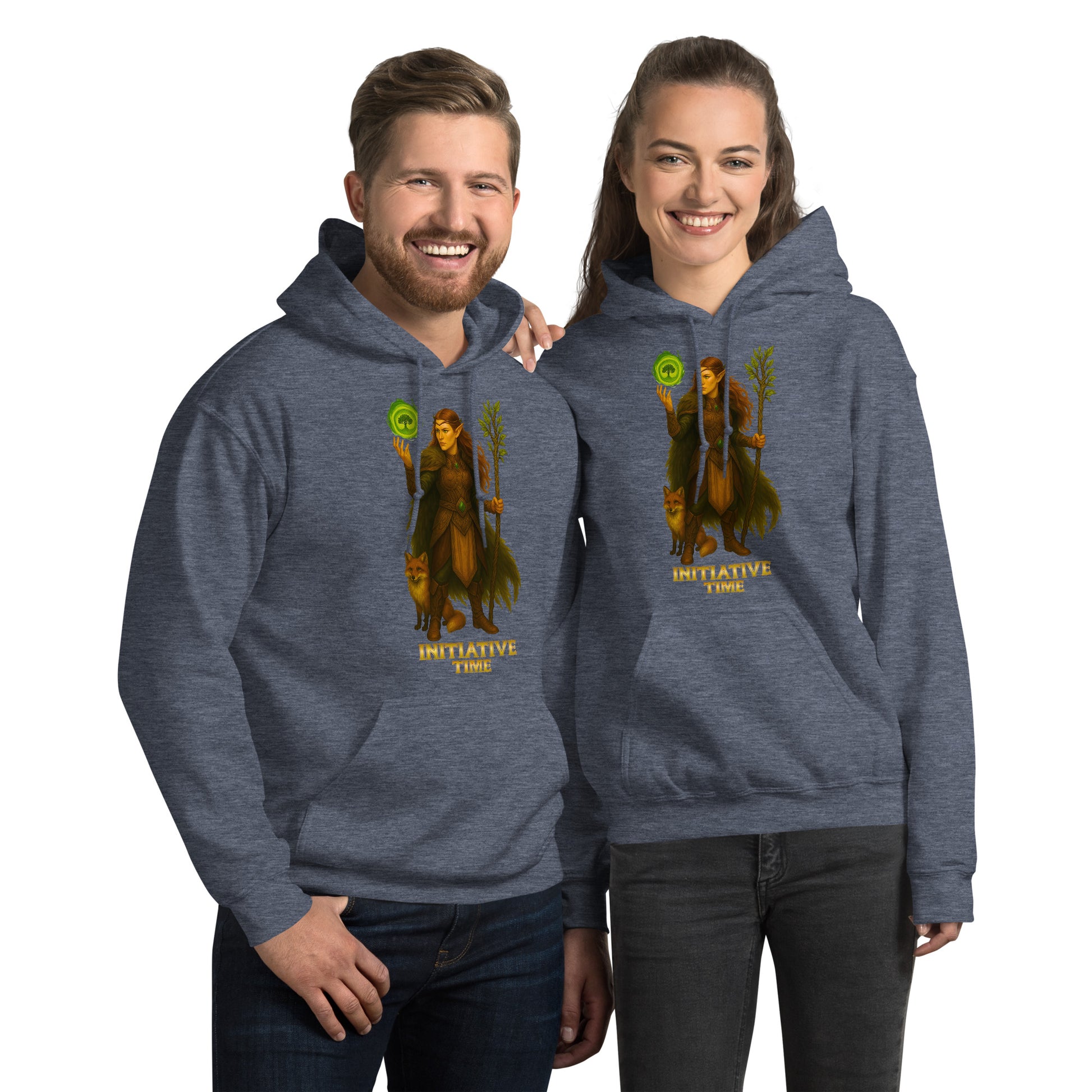 Initiative Time Elf Druid Hoodie - DnD RPG Merchandise - Backspindle Games