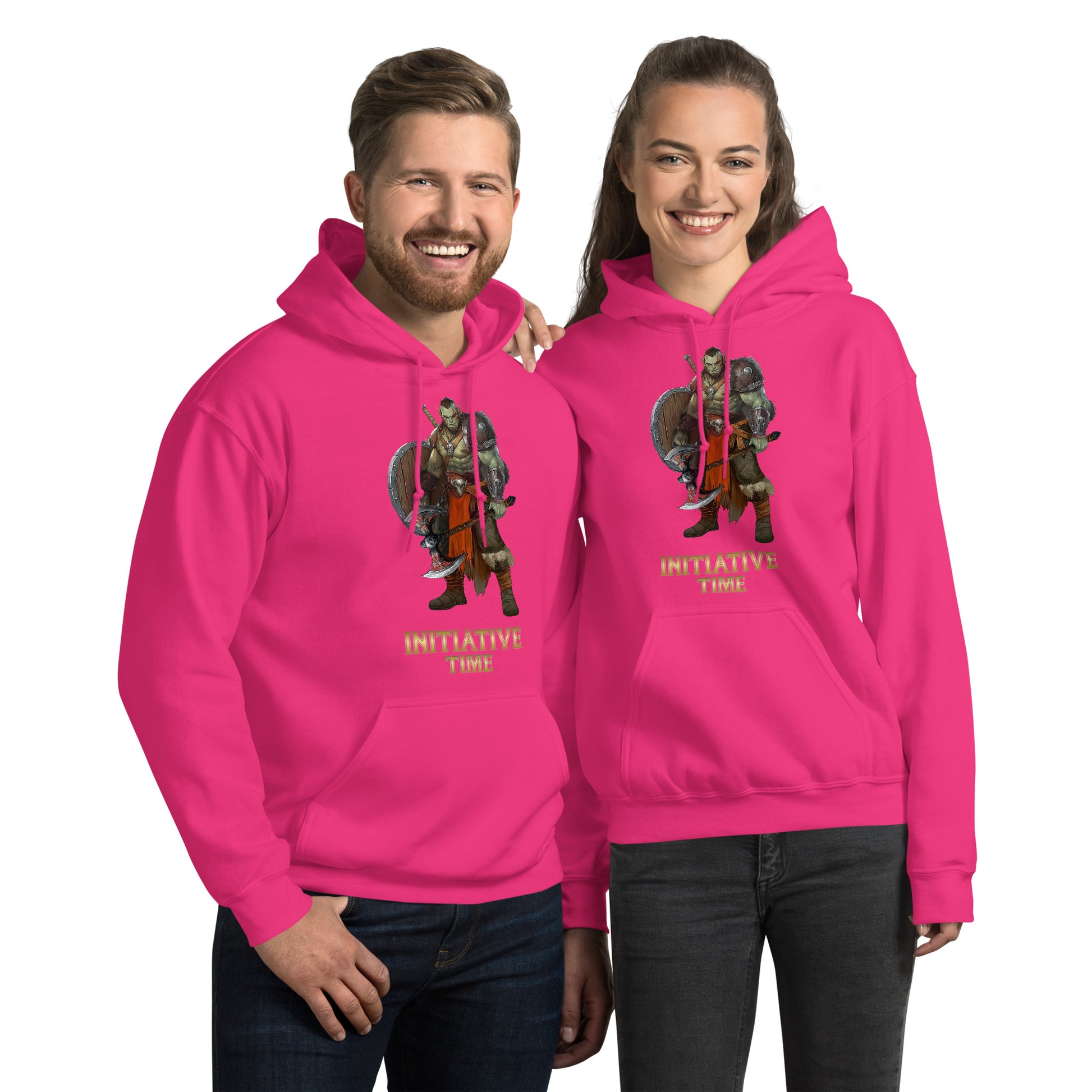 Initiative Time Orc Barbarian Hoodie - DnD RPG Merchandise - Backspindle Games