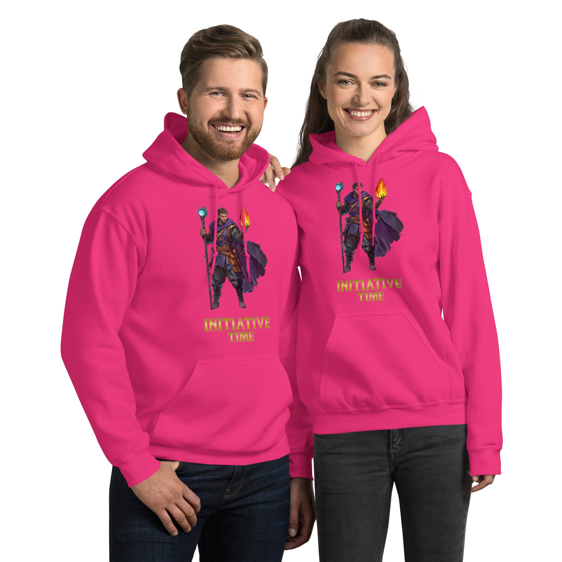 Initiative Time Human Sorcerer Hoodie - DnD RPG Merchandise - Backspindle Games