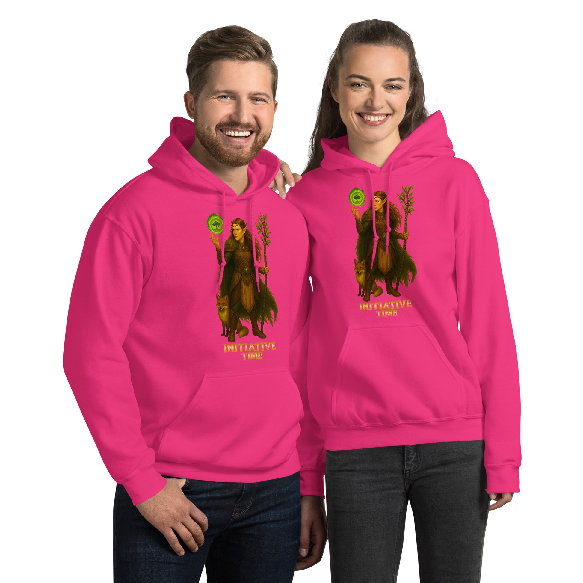 Initiative Time Elf Druid Hoodie - DnD RPG Merchandise - Backspindle Games