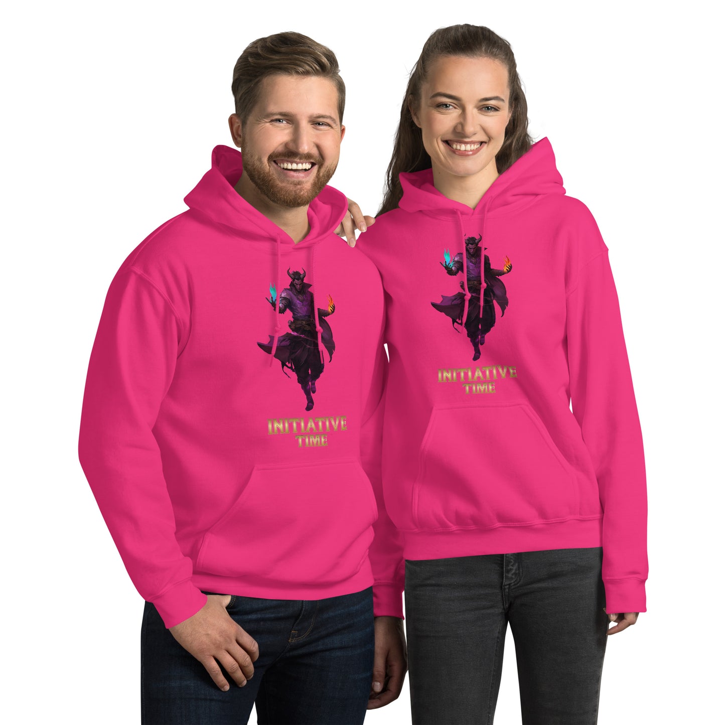 Initiative Time Human Tiefling Hoodie - DnD RPG Merchandise - Backspindle Games