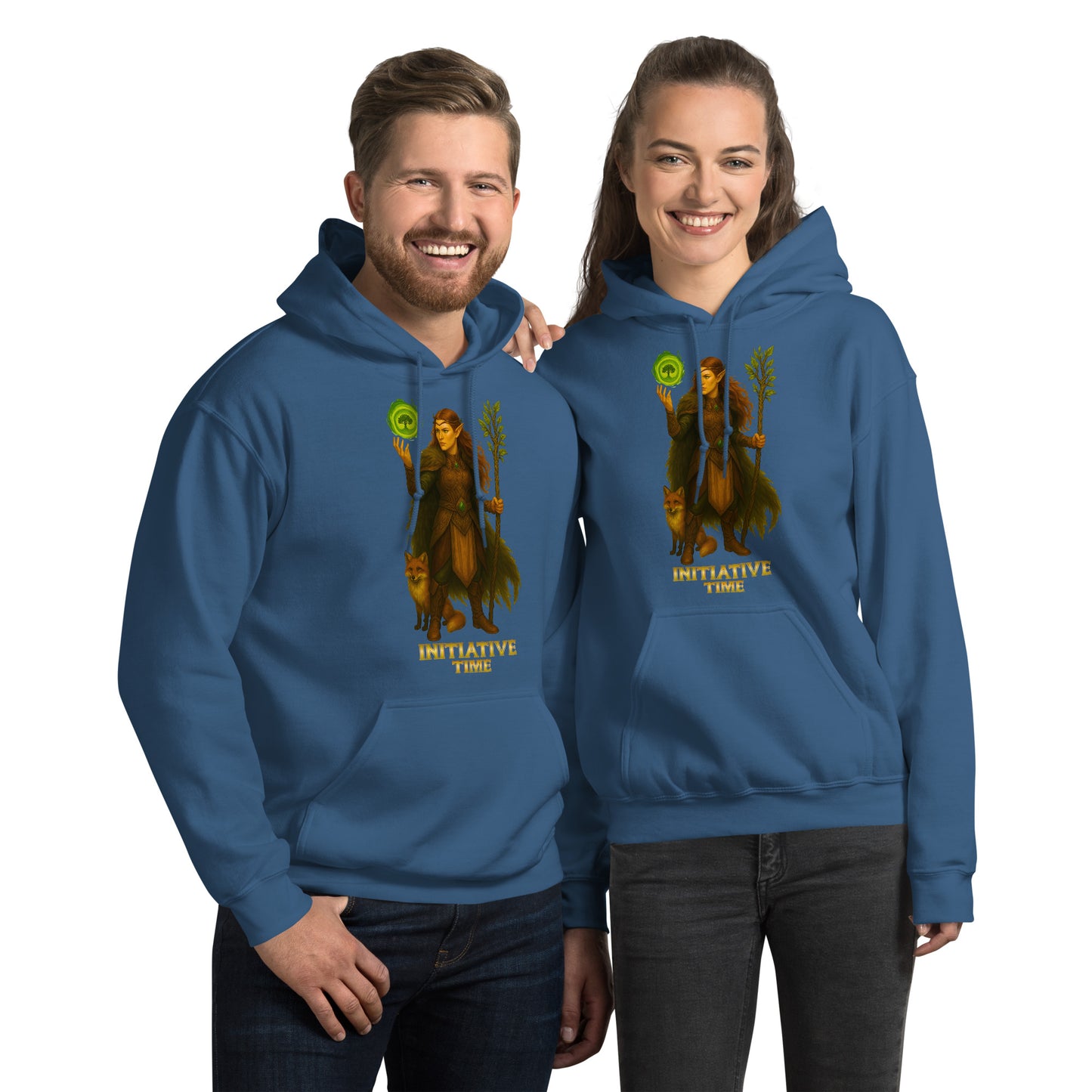 Initiative Time Elf Druid Hoodie - DnD RPG Merchandise - Backspindle Games