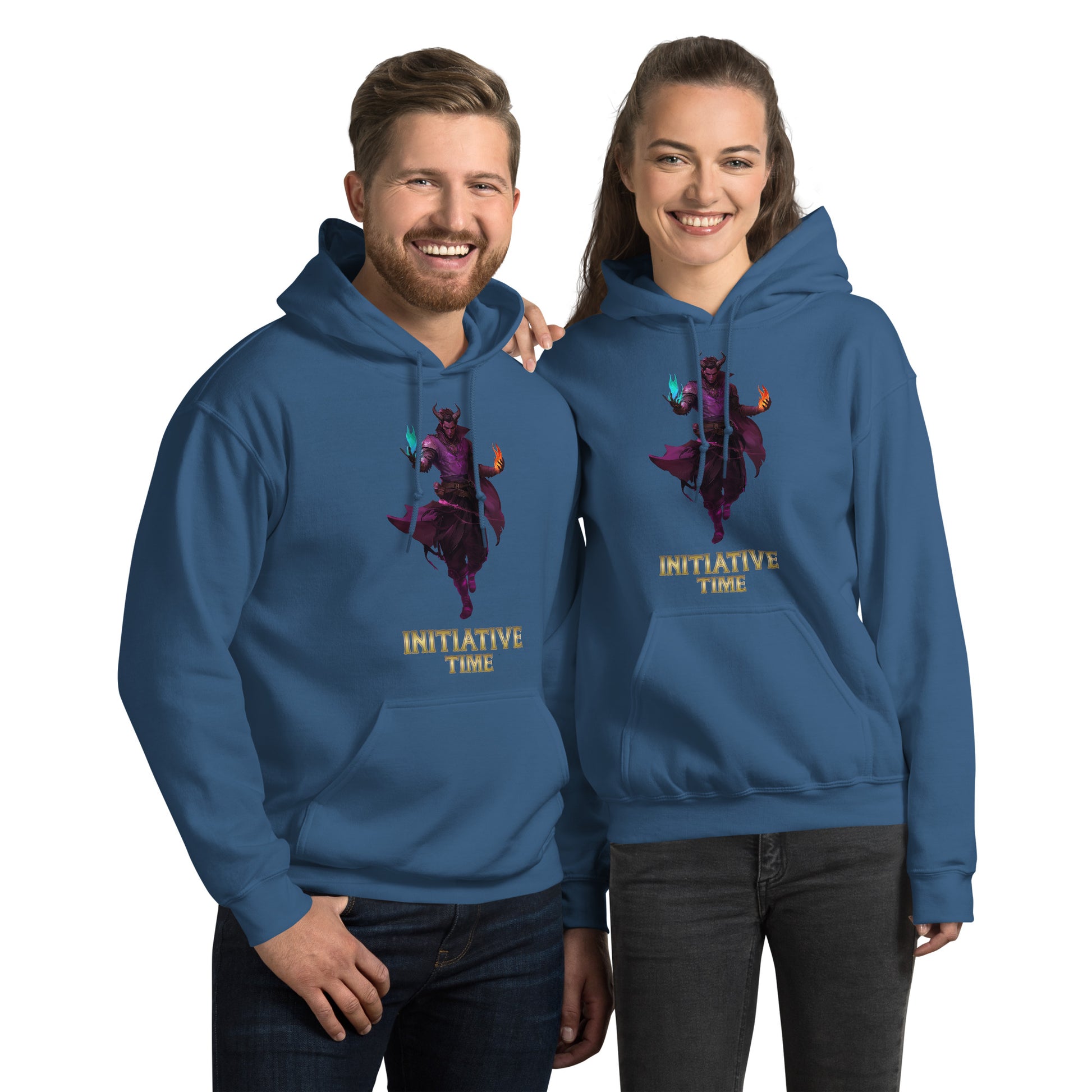 Initiative Time Human Tiefling Hoodie - DnD RPG Merchandise - Backspindle Games