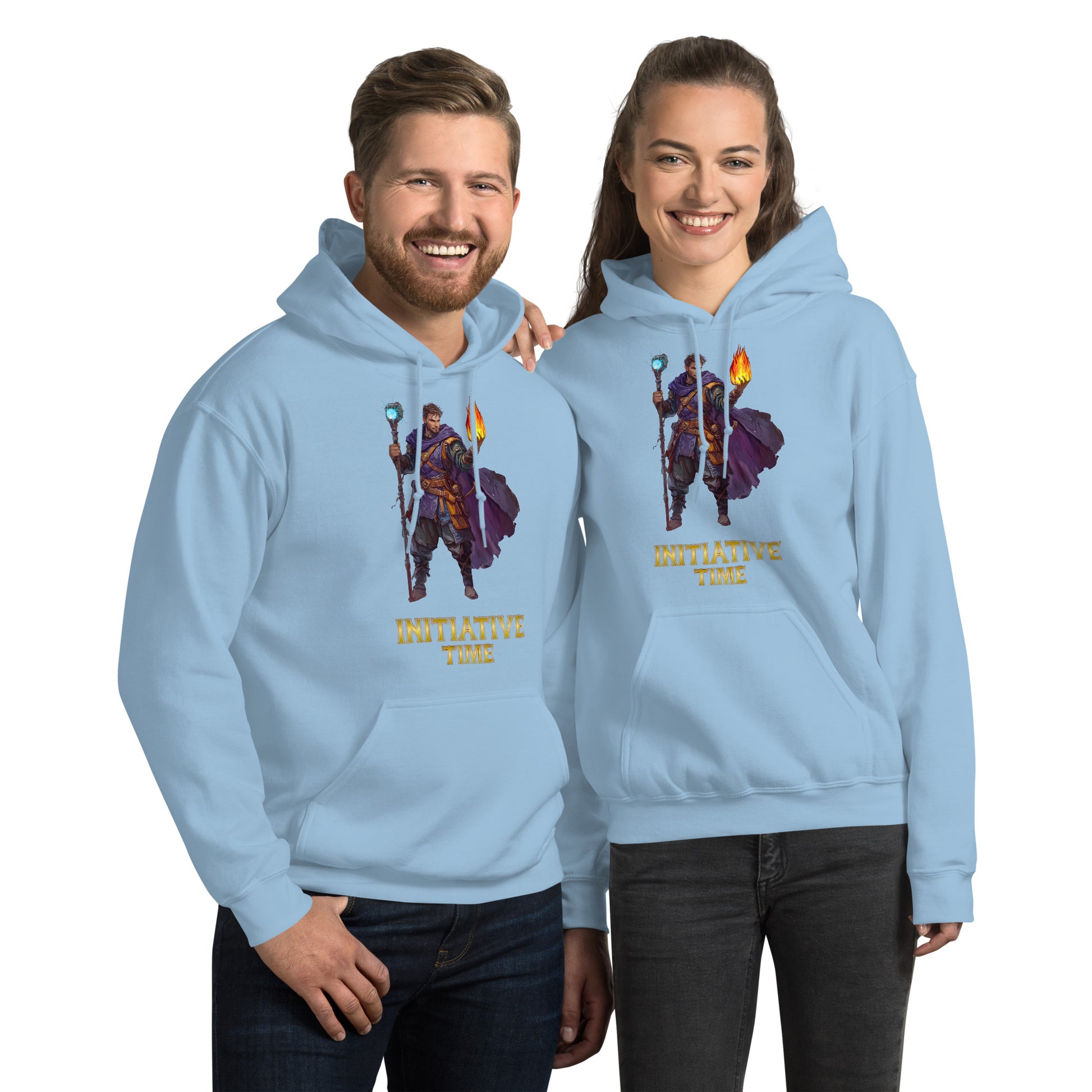 Initiative Time Human Sorcerer Hoodie - DnD RPG Merchandise - Backspindle Games