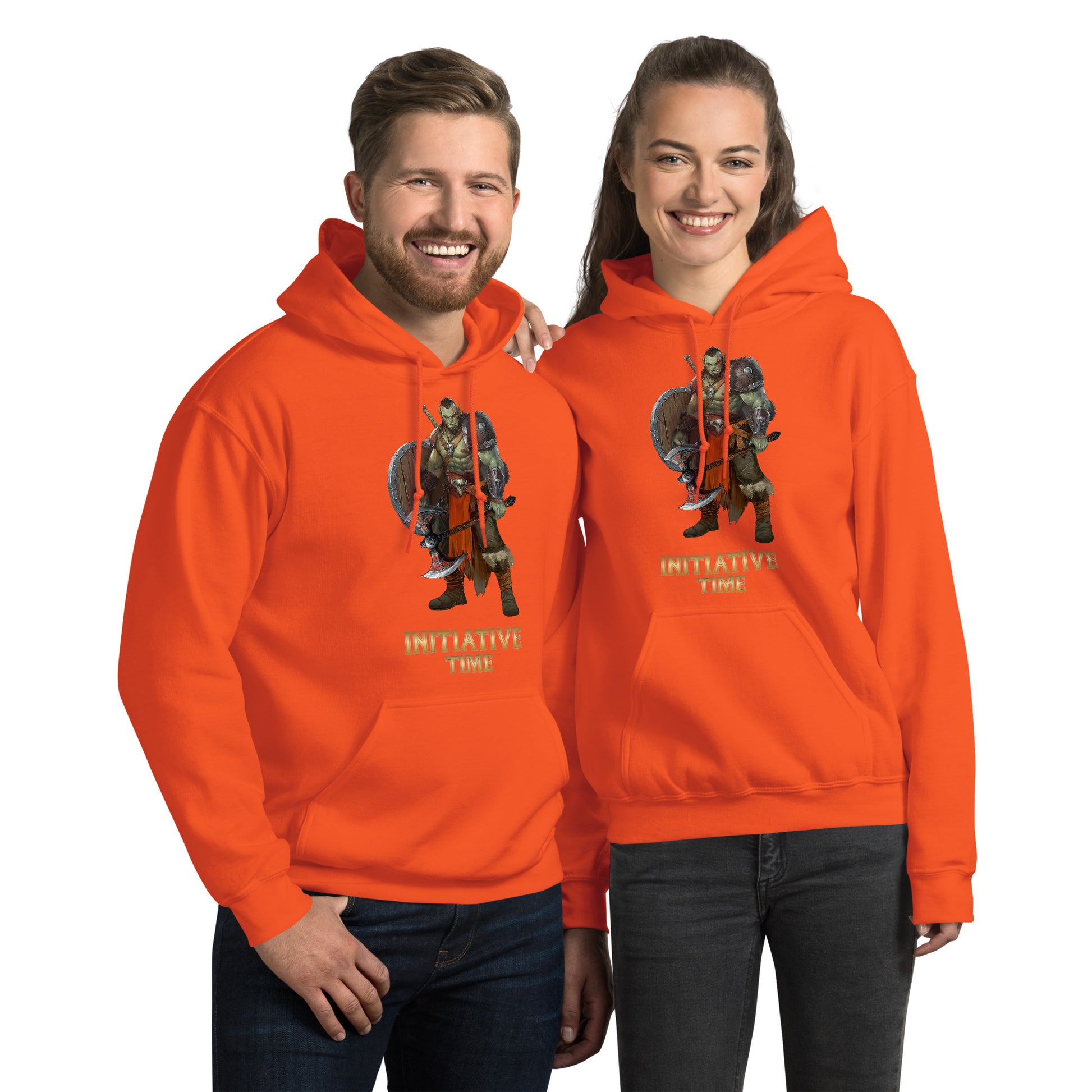 Initiative Time Orc Barbarian Hoodie - DnD RPG Merchandise - Backspindle Games