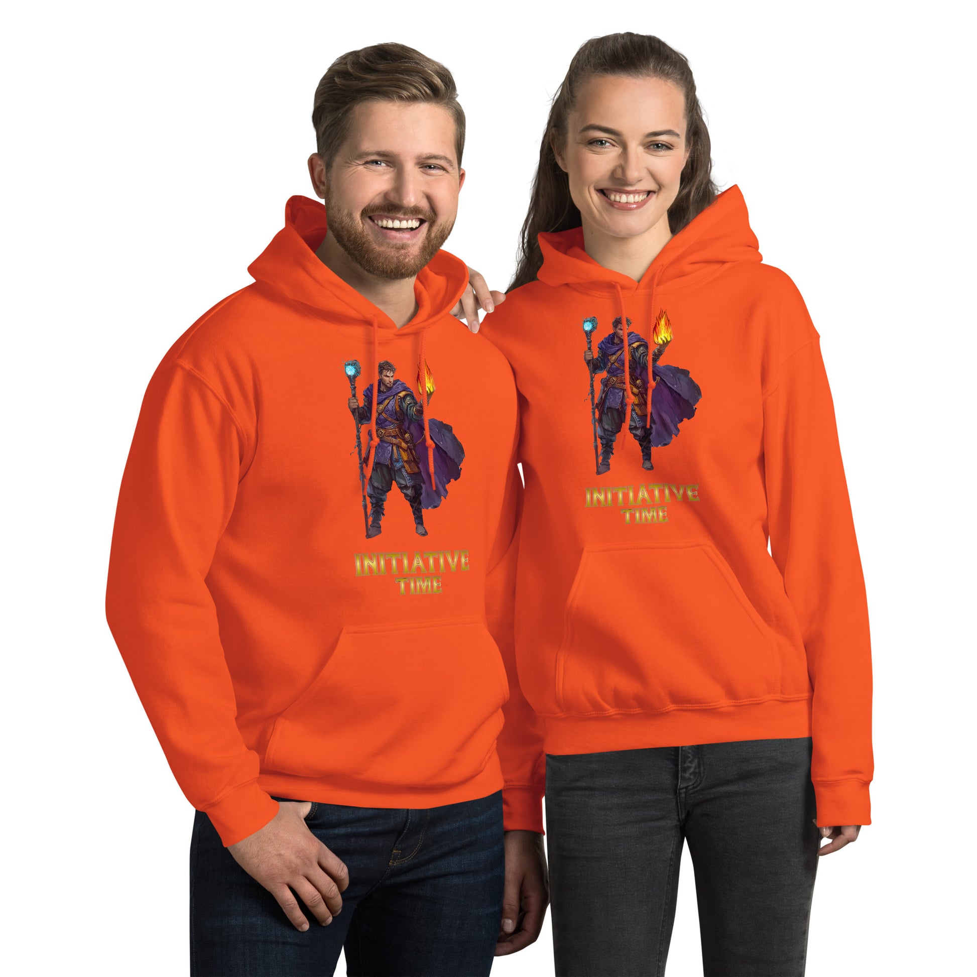 Initiative Time Human Sorcerer Hoodie - DnD RPG Merchandise - Backspindle Games