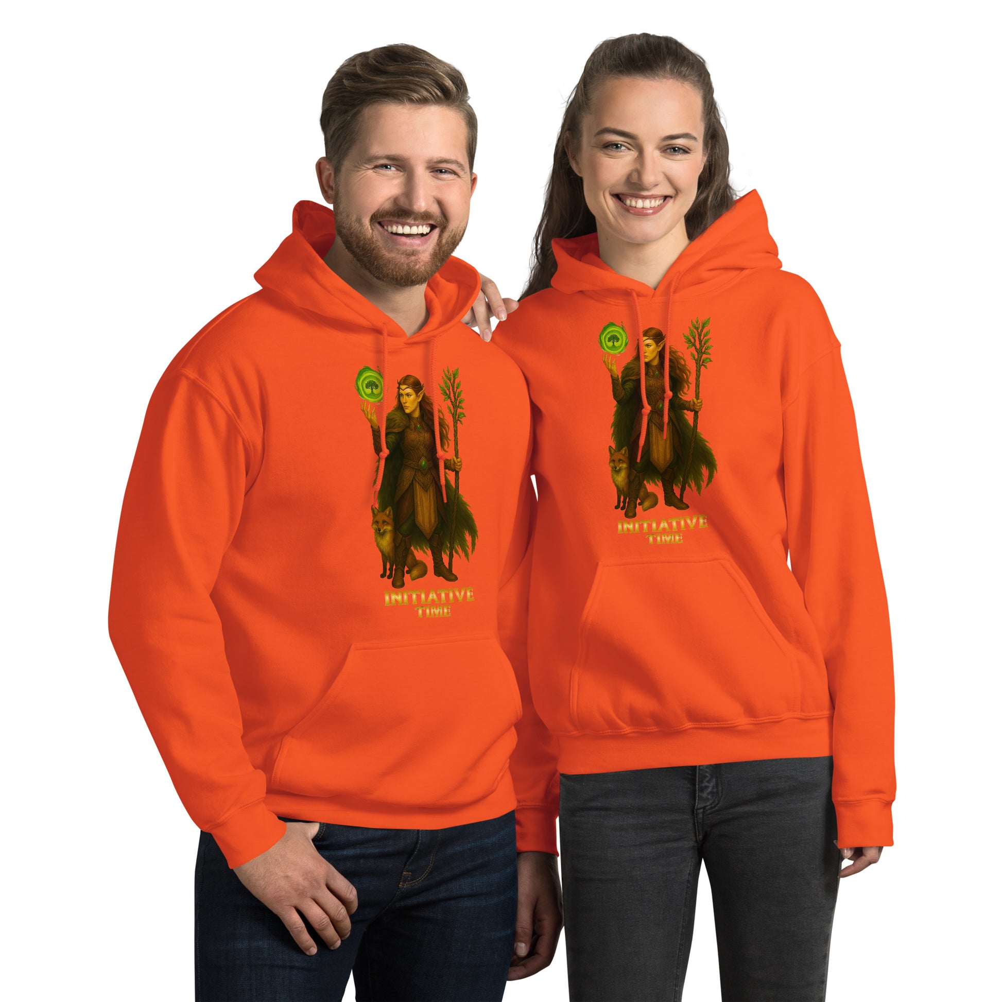 Initiative Time Elf Druid Hoodie - DnD RPG Merchandise - Backspindle Games