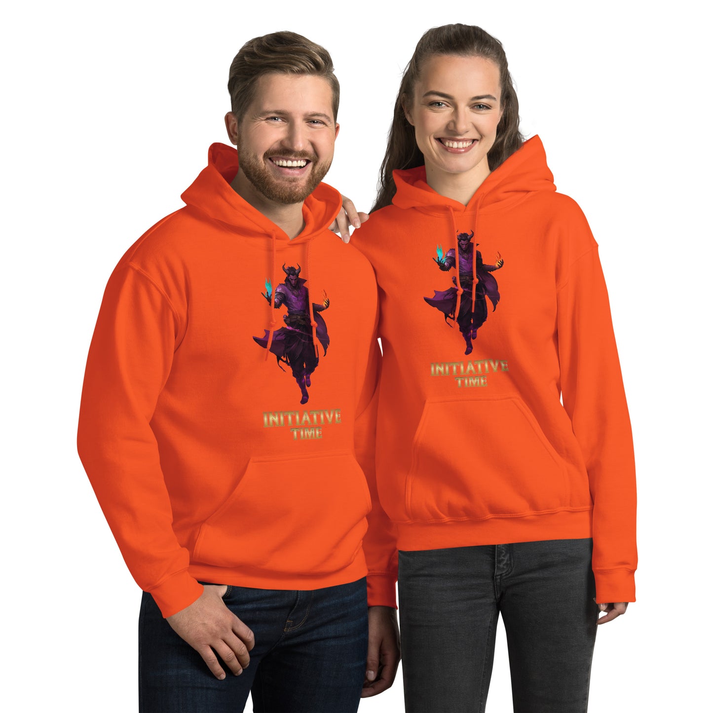 Initiative Time Human Tiefling Hoodie - DnD RPG Merchandise - Backspindle Games