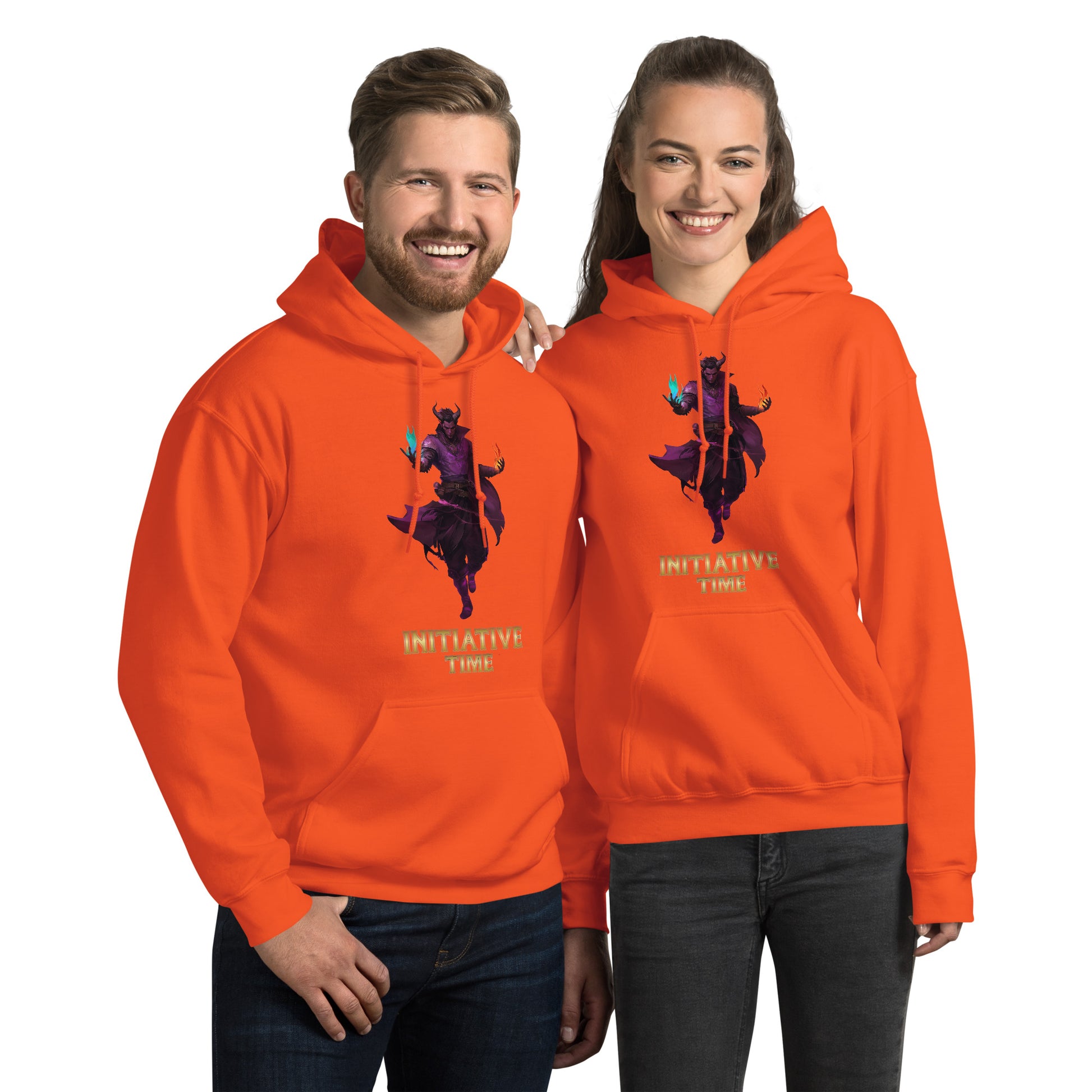 Initiative Time Human Tiefling Hoodie - DnD RPG Merchandise - Backspindle Games