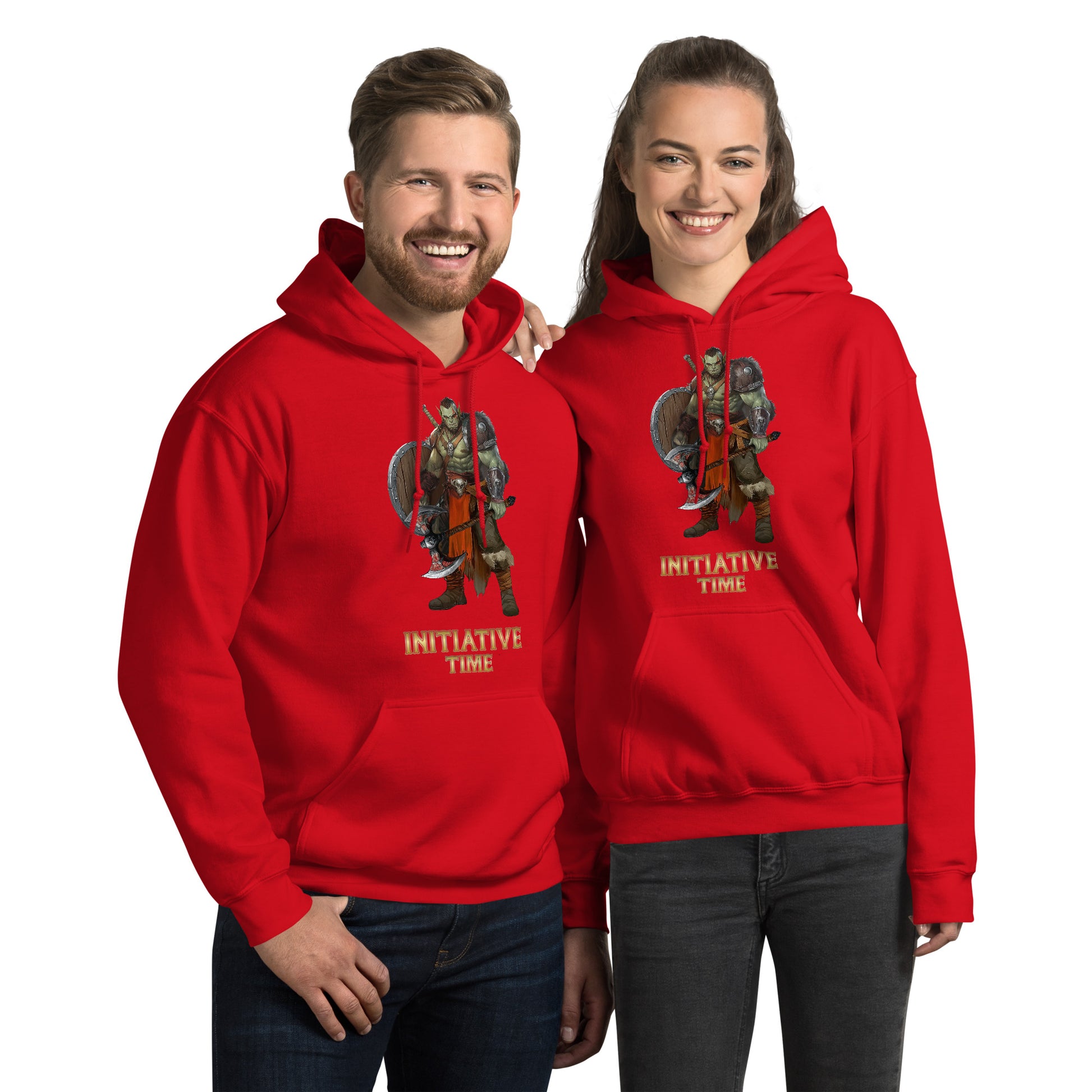Initiative Time Orc Barbarian Hoodie - DnD RPG Merchandise - Backspindle Games