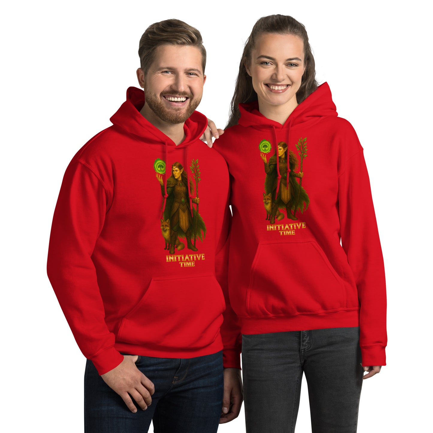 Initiative Time Elf Druid Hoodie - DnD RPG Merchandise - Backspindle Games