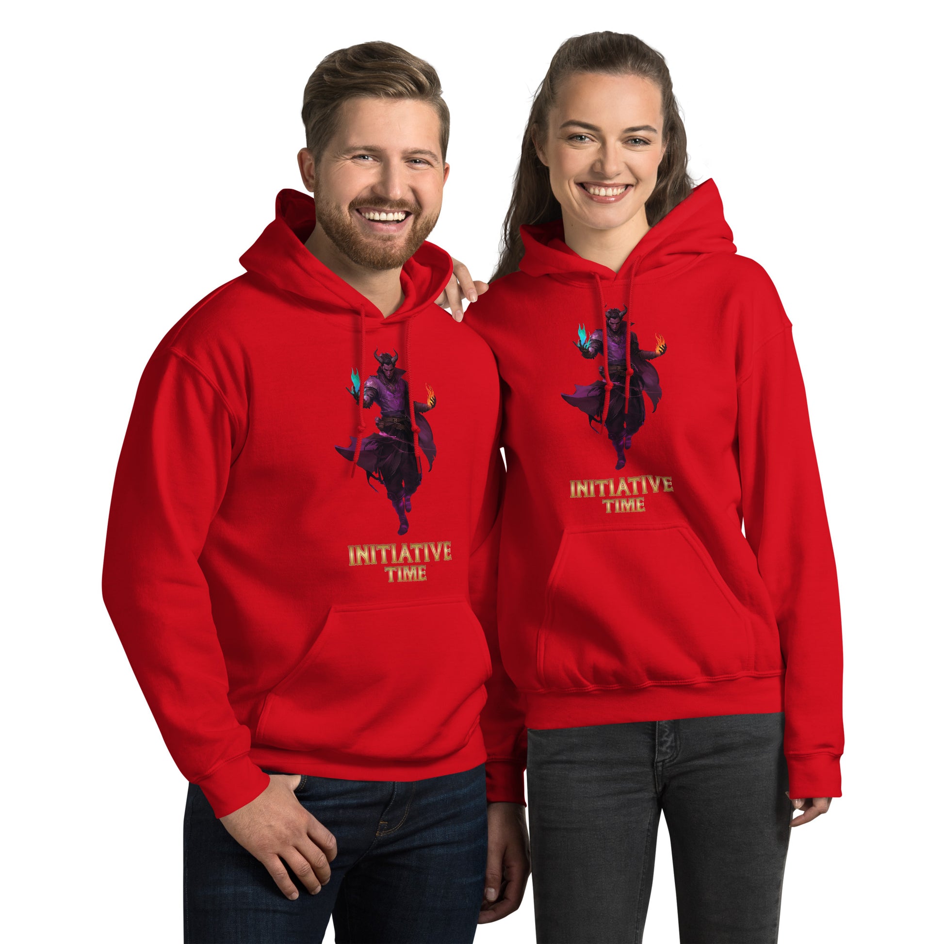 Initiative Time Human Tiefling Hoodie - DnD RPG Merchandise - Backspindle Games