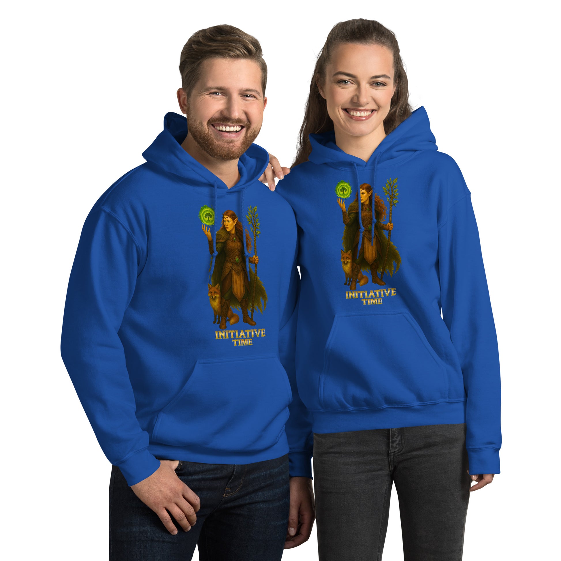 Initiative Time Elf Druid Hoodie - DnD RPG Merchandise - Backspindle Games