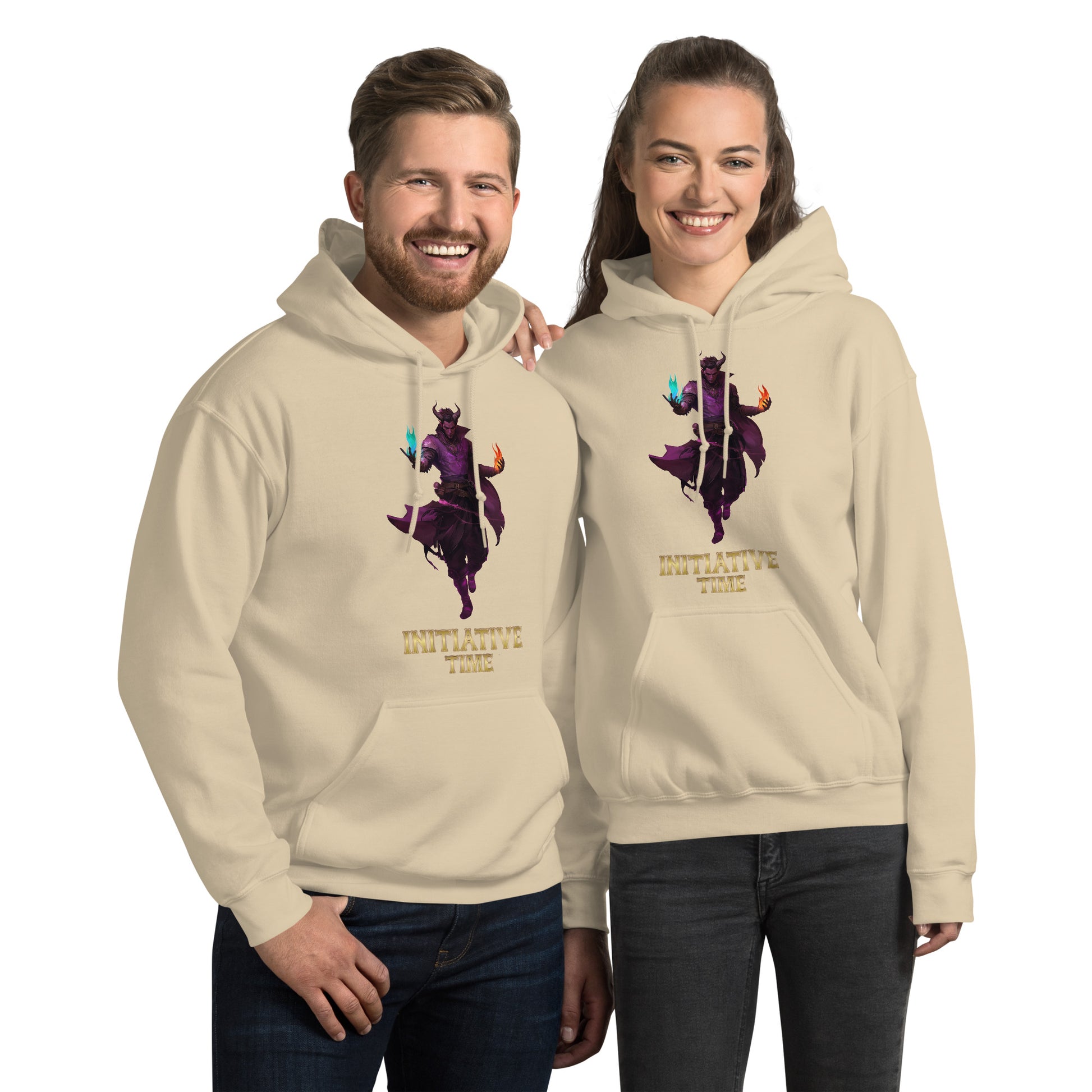 Initiative Time Human Tiefling Hoodie - DnD RPG Merchandise - Backspindle Games