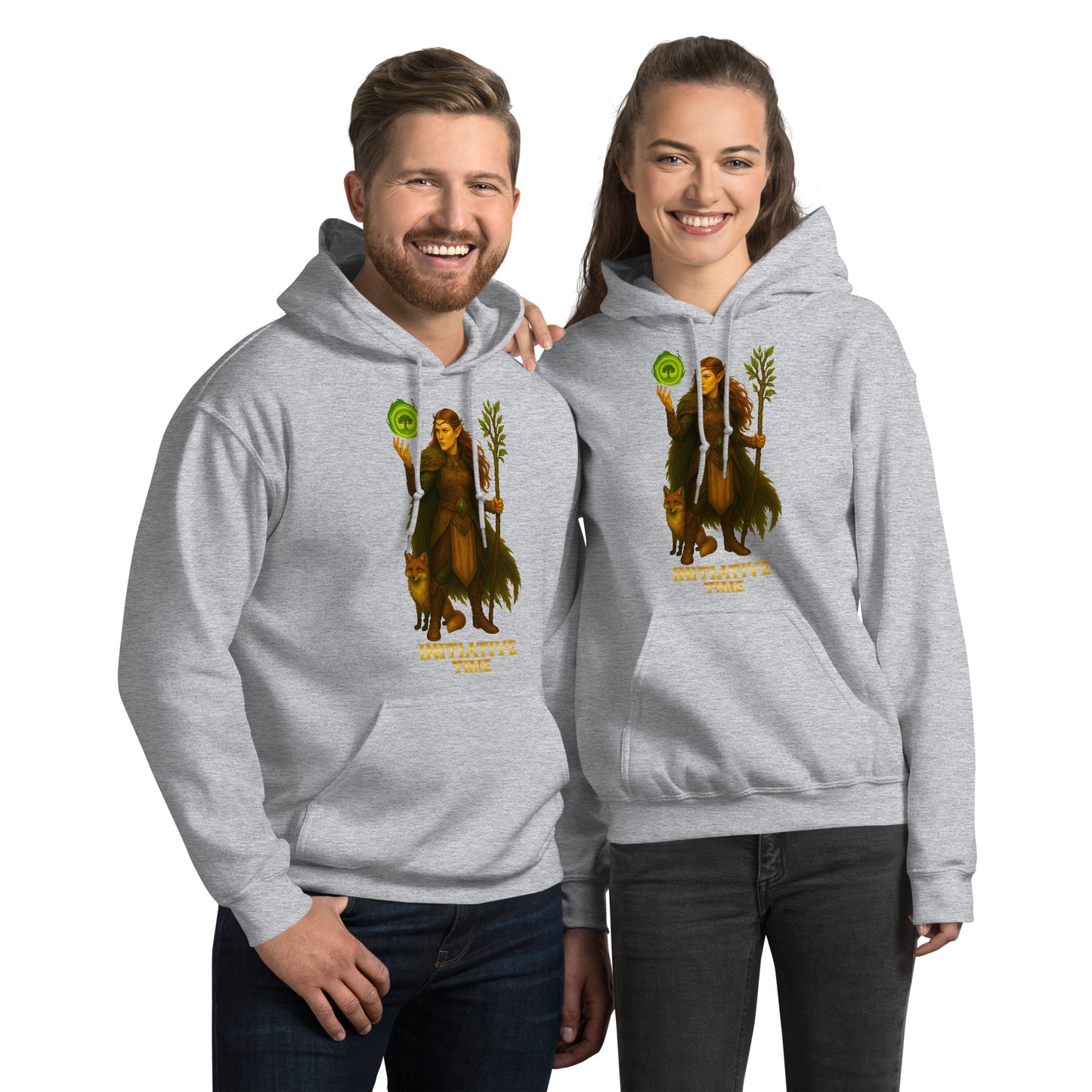 Initiative Time Elf Druid Hoodie - DnD RPG Merchandise - Backspindle Games