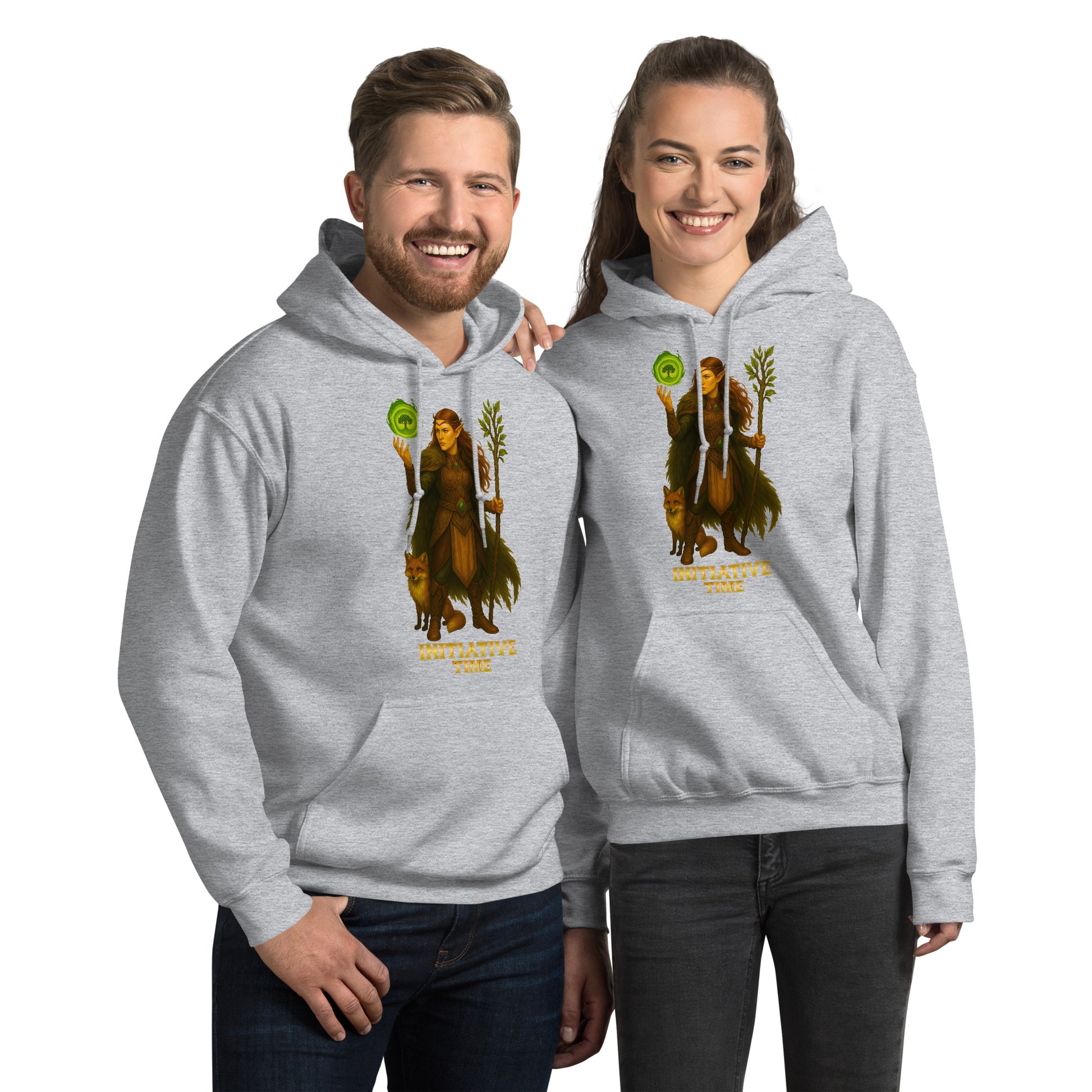 Initiative Time Elf Druid Hoodie - DnD RPG Merchandise - Backspindle Games