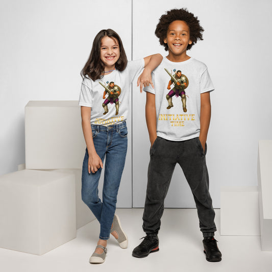 Initiative Time Human Fighter Youth T-Shirt - DnD RPG Merchandise - Backspindle Games