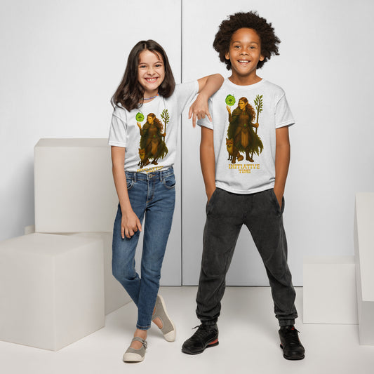 Initiative Time Elf Druid Youth T-Shirt - DnD RPG Merchandise - Backspindle Games