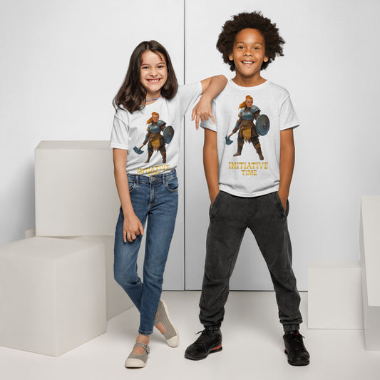 Initiative Time Dwarf Cleric Youth T-Shirt - DnD RPG Merchandise - Backspindle Games